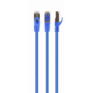 Patch cord S/FTP 6a drát Cu LSZH modrá 30m 27AWG Økab: 5,8mm