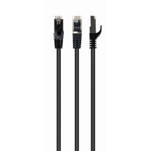 Patch cord S/FTP 6a drát Cu LSZH černá 2m 27AWG Økab: 5,8mm