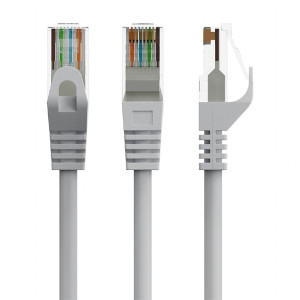 Patch cord U/UTP 6 lanko CCA PVC šedá 0,25m 26AWG Økab: 6,2mm