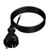 Kabel 2x1mm2 CEE 7/17 (C) vidlice,vodiče guma 4m černá 16A