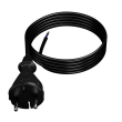 Kabel 2x1mm2 CEE 7/17 (C) vidlice,vodiče PUR 3,8m černá 10A