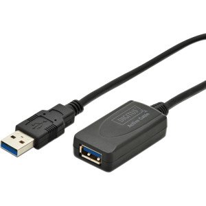 Kabel USB 3.0,se zesilovačem USB A zásuvka,USB A vidlice 5m