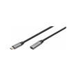 Kabel USB 3.0 USB C zásuvka,USB C vidlice niklovaný 1m černá