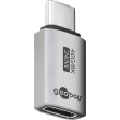 Adaptér USB 4.0 USB C zásuvka,USB C vidlice niklovaný hliník