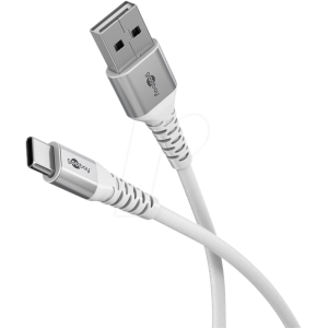 Kabel USB 2.0 USB A vidlice,USB C vidlice 0,5m bílá 0,48Gbps