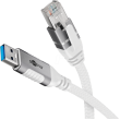 Kabel USB 3.0 RJ45 vidlice,USB A vidlice niklovaný 7,5m bílá