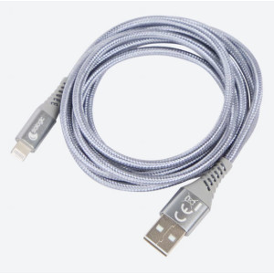 USB APPLE datový a nabíjecí kabel stříbrný 1.5m