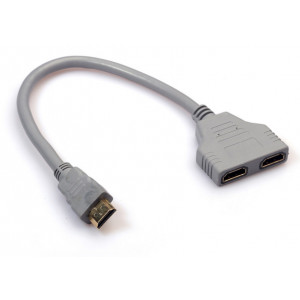 HDMI rozbočovač na 2 zařízení šedý