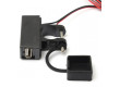 USB zásuvka pro motocykl na řídítka s krytkou a kabelem