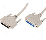 Kabel vidlice D-Sub 25pin - zásuvka D-Sub 25pin 3m