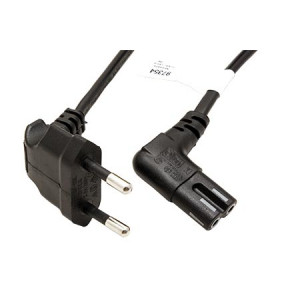 Kabel CEE 7/16 (C) úhlová vidlice,IEC C7 úhlová zásuvka PVC