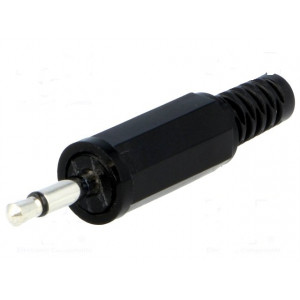 Zástrčka Jack 2,5 mm vidlice mono přímý na kabel pájení 4mm