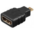 Adaptér HDMI zásuvka, HDMI micro zástrčka barva černá