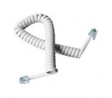 Kabel telefonní kroucený s propletením 1m bilá
