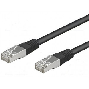 Síťový kabel SF/UTP 5e propojení 1:1 licna CCA PVC černá 7,5m