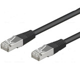 Patch cord SF/UTP 5e lanko CCA PVC černá 15m 26AWG