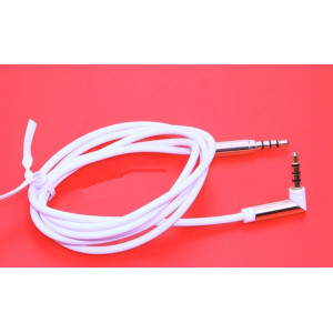 AUDIO kabel JACK 3,5mm 4PIN profi zlacený bílý 1,2m