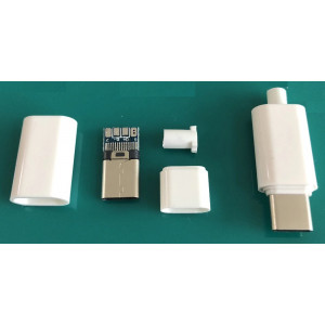 USB C konektor kabelový rozebíratelný bílý