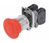 Přepínač: nouzové zastavení 2 polohy NC x2 22mm červená IP66