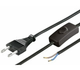 Kabel 2x0,75mm2 CEE 7/16 (C) vidlice,vodiče PVC 1,5m černá
