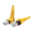 Patch cord S/FTP 6a lanko Cu PUR žlutá 0,5m 27AWG Žíly: : 8