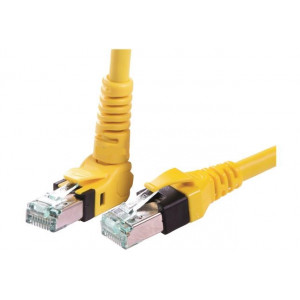 Patch cord S/FTP 6a lanko Cu PUR žlutá 2m 27AWG Žíly: : 8