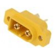 Zásuvka napájecí DC XT60 vidlice PIN: 2 pájení Barva: žlutá
