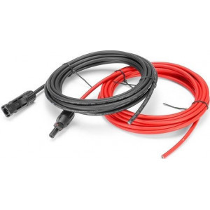 Solární kabel H1Z2Z2-K, 6mm2, červený+černý s konektory MC4, 2,5m