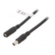 Kabel DC 5,5/2,1 zástrčka,DC 5,5/2,1 zásuvka černá 10m