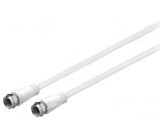 Kabel 75Ω 10m koaxiální 9,5 mm vidlice,z obou stran bílá