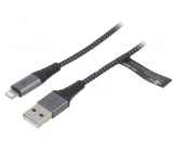 Kabel USB 2.0 USB A vidlice,vidlice Apple Lightning 0,5m