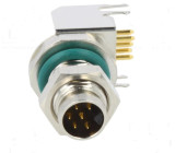 Konektor: M8 vidlice PIN:6 úhlové 90° na PCB zásuvka 1,5A 30V