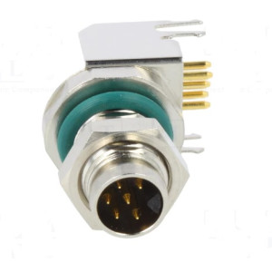 Konektor: M8 vidlice PIN:6 úhlové 90° na PCB zásuvka 1,5A 30V