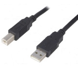 Kabel USB 2.0 USB A vidlice, USB B vidlice Dél.kabelu:0,5m