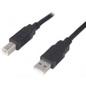 Kabel USB 2.0 USB A vidlice, USB B vidlice Dél.kabelu:1m