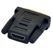 Adaptér DVI-I (24+5) vidlice,HDMI zásuvka Barva: černá