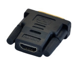 Adaptér DVI-I (24+5) vidlice,HDMI zásuvka Barva: černá
