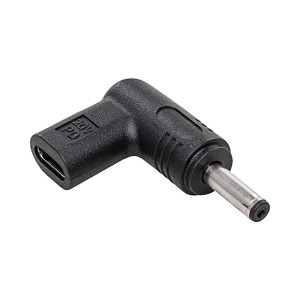 Adaptér DC 4,0/1,35 zástrčka,USB C zásuvka černá 100W 5A