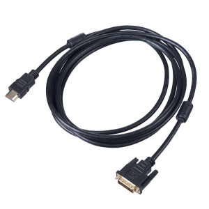 Kabel HDMI 1.4 DVI-D (24+1) vidlice,HDMI vidlice 3m černá