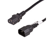 Kabel IEC C13 zásuvka,IEC C14 vidlice 5m černá PVC 3G0,75mm2