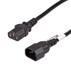 Kabel 3x0,75mm2 IEC C13 zásuvka,IEC C14 vidlice PVC 5m černá