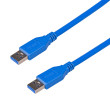 Kabel USB 3.0 USB A vidlice,z obou stran niklovaný 1,8m