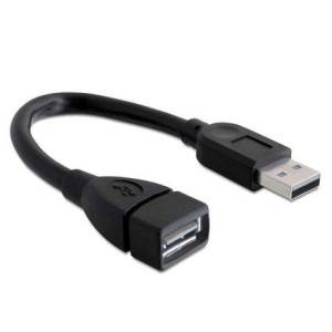 Kabel USB 2.0 USB A zásuvka,USB A vidlice niklovaný 0,15m