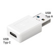 Adaptér USB 3.0 USB A vidlice,USB C zásuvka bilá
