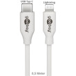 Kabel USB 2.0 vidlice Apple Lightning,USB C vidlice 0,5m
