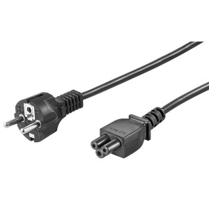Kabel CEE 7/7 (E/F) vidlice,IEC C5 zásuvka PVC 1,8m černá
