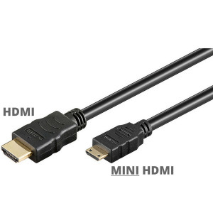 Kabel HDMI 1.4 HDMI mini vidlice - HDMI vidlice 5m černá