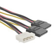 Kabel: SATA počítačová vidlice Molex,zástrčka SATA typu L x2