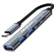Hub USB USB A zásuvka x3,USB C zásuvka x2,USB C vidlice PnP