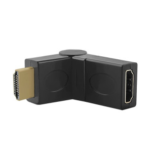 Adaptér HDMI otočná zásuvka 360°, HDMI vidlice Barva: černá